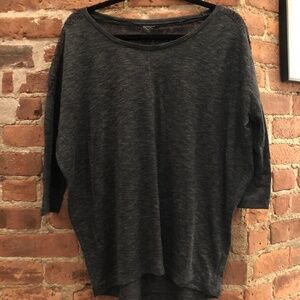 GRAY 3/4 Sleeve Knit Top